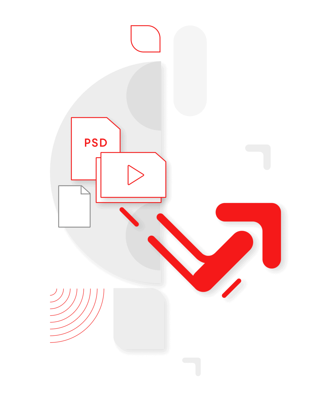 media cloud file transfer graphic