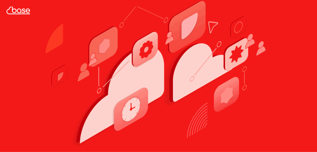 Connecting Media Tools for Media Team on a red graphic